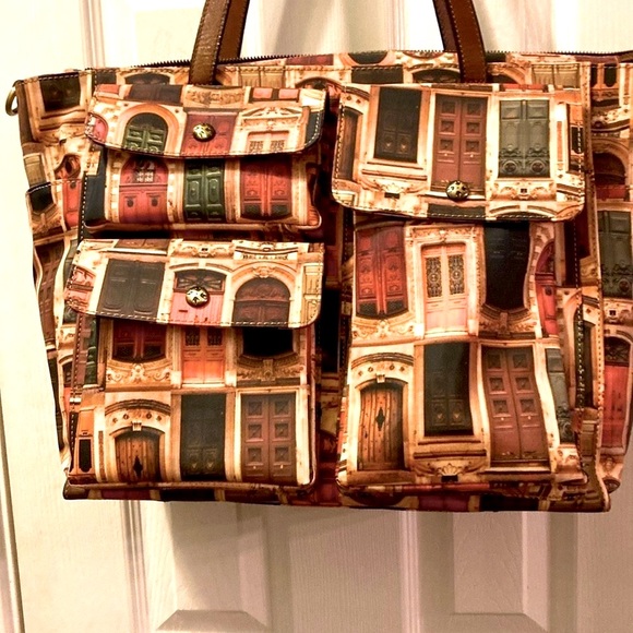 NWT~RARE P. Nash Sorlana LuxuryTravel XL Bag/Shoulder “Doorways to Italy” Tote - Picture 9 of 9